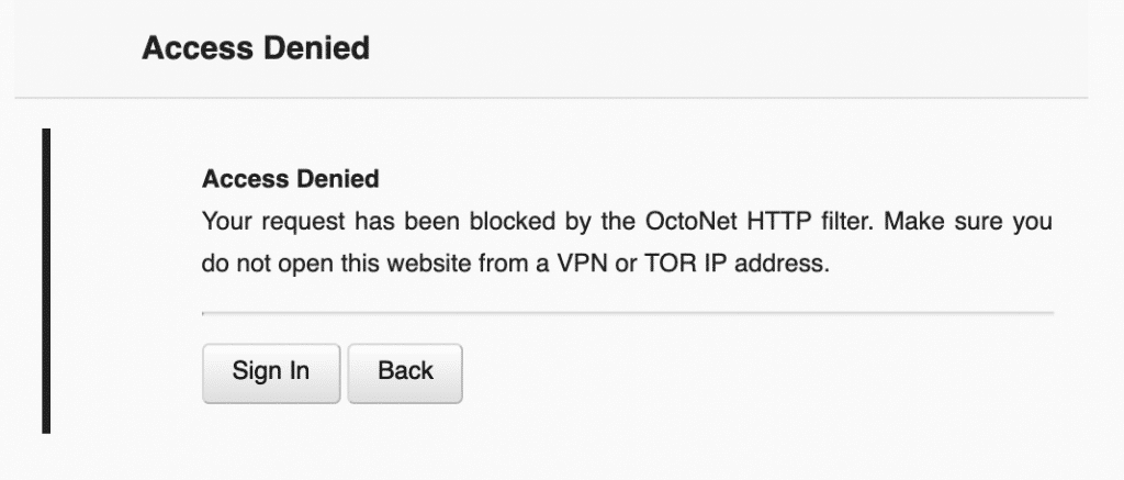 What is OctoNet HTTP filter?
