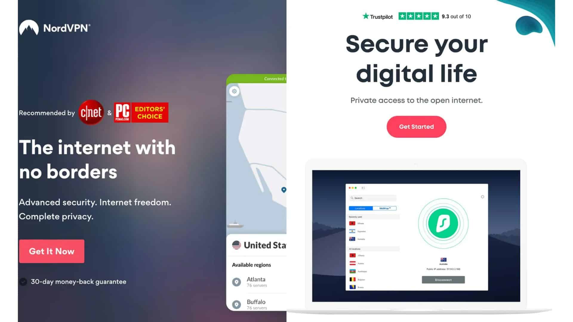 Compare Surfshark with NordVPN