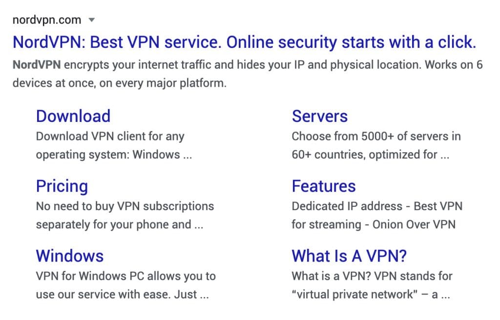 NordVPN uses Google to tell you this.