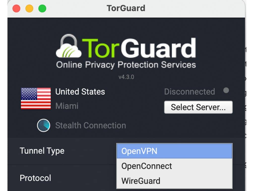 TorGuard's VPN protocols
